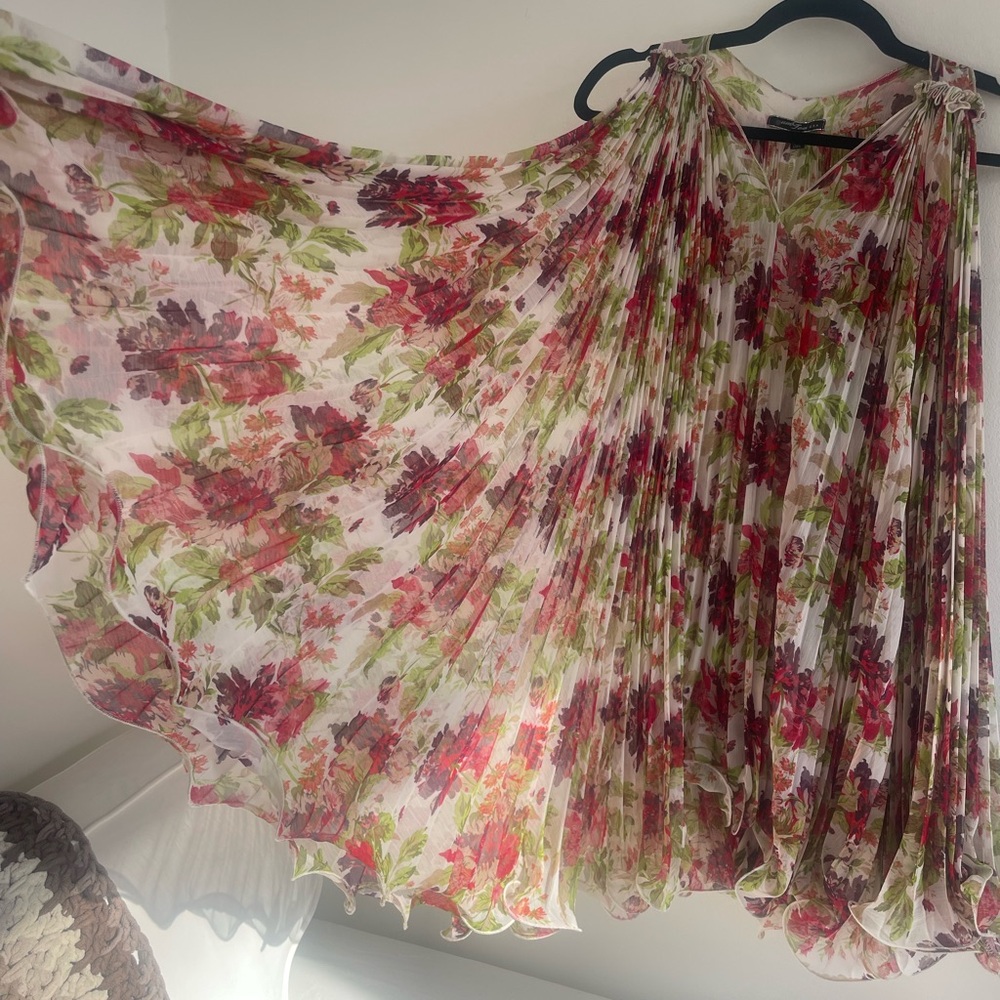 Floral Pleated Mini Dress